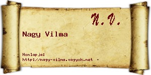 Nagy Vilma névjegykártya